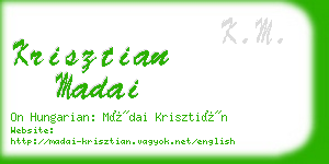 krisztian madai business card